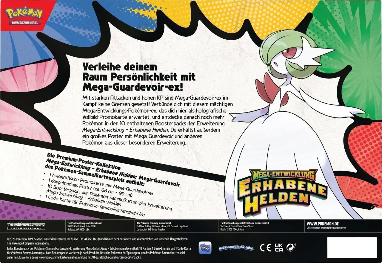 PKM ME02.5 Premium-Poster-Kollektion Mega-Entwicklung - Erhabene Helden: Mega-Lucario-ex / Mega-Gardevoir ex