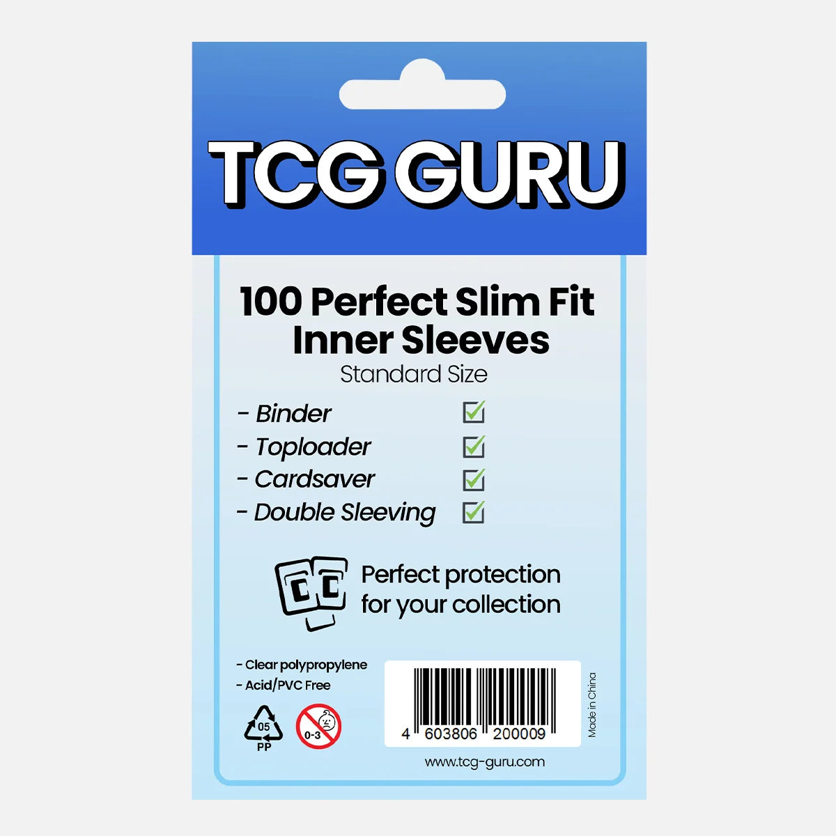 TCG Guru - 100 Perfect Slim Fit Inner Sleeves