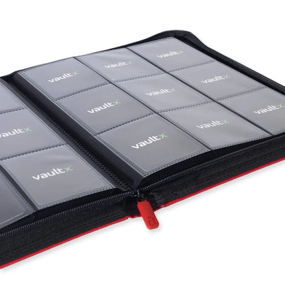 VaultX EXO-TEC Zip Binder 9 Pocket (Fire Red)