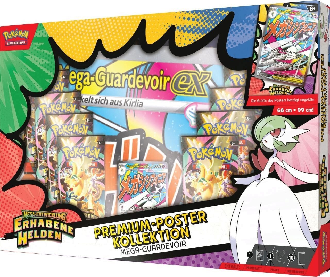 PKM ME02.5 Premium-Poster-Kollektion Mega-Entwicklung - Erhabene Helden: Mega-Lucario-ex / Mega-Gardevoir ex