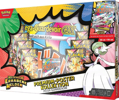 PKM ME02.5 Premium-Poster-Kollektion Mega-Entwicklung - Erhabene Helden: Mega-Lucario-ex / Mega-Gardevoir ex