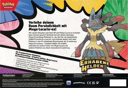 PKM ME02.5 Premium-Poster-Kollektion Mega-Entwicklung - Erhabene Helden: Mega-Lucario-ex / Mega-Gardevoir ex